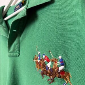 Ralph Lauren Green Polo Shirt triple pony size 3TG